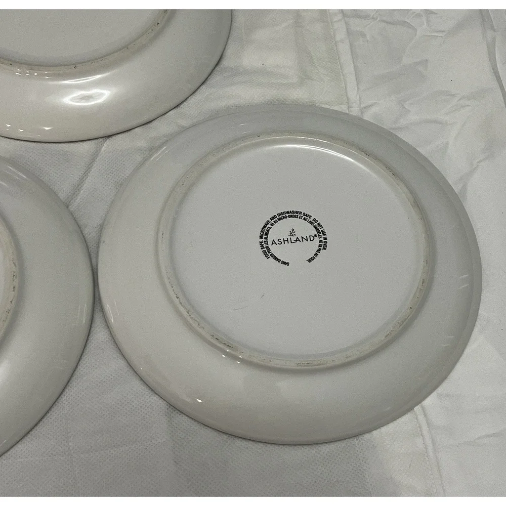 Turkey Pheasant Plates Set of 5 Floral Thanksgiving Fall Bird Country Farm Cabin